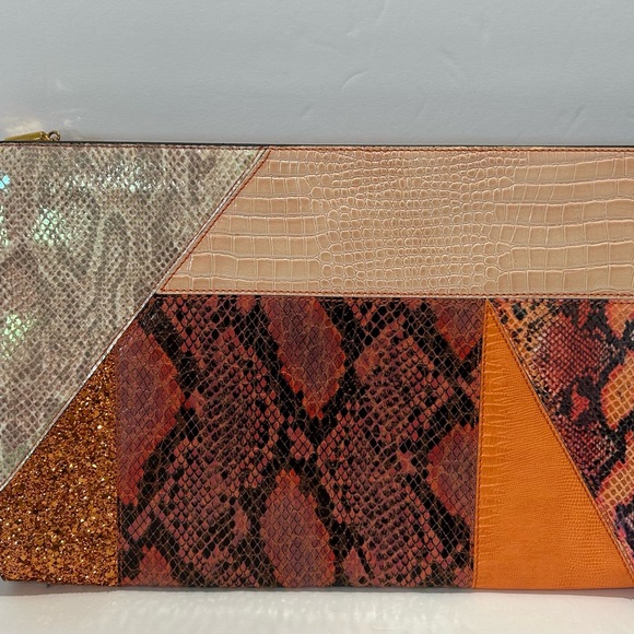 Stella McCartney Papaya Oversize Clutch Bag Patch
